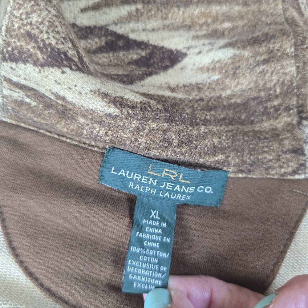Ralph Lauren Jeans Co Jacket Womens Equestrian Brown Buckle Vintage 90's XL - Picture 2 of 7